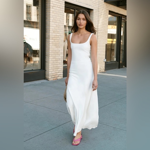 Marcella NYC Dresses & Skirts - Marcella New York Marvin Dress Long Maxi Length Sleeveless in Off White